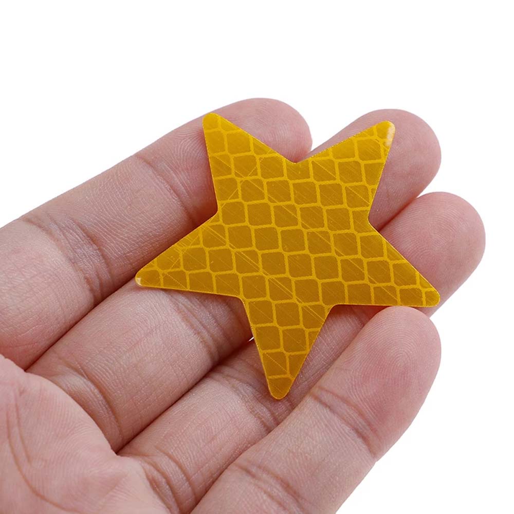 6 Miếng dán phản quang hình ngôi sao năm cánh đa năng đẹp mắt dùng trang trí xe hơi/ xe máy