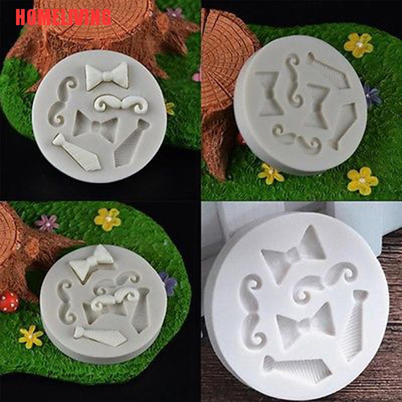 Khuôn Silicone Tạo Hình Râu Nơ Trang Trí Bánh