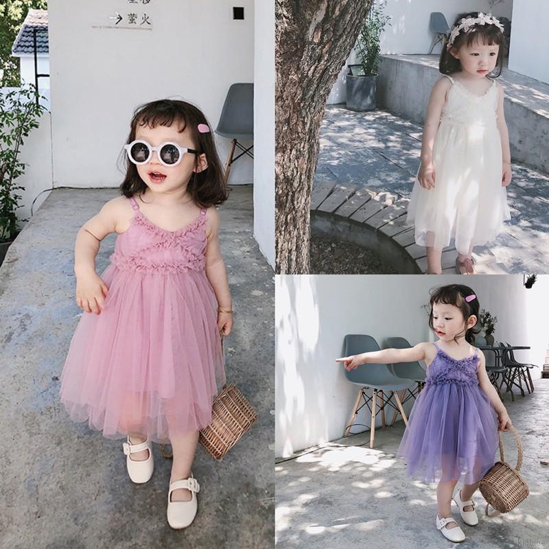 Đầm xinh xắn tùy chọn màu sắc cho bé gái