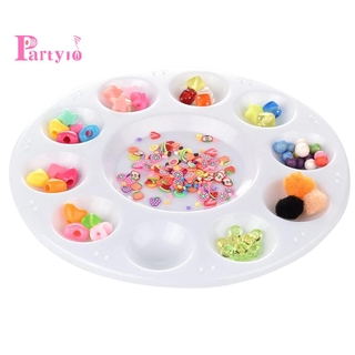 [On Sale]15Pc Palette Art Paint Plastic Drawing Tray Color Palette for Oil Watercolour White Painting Pallet Painting Tool
