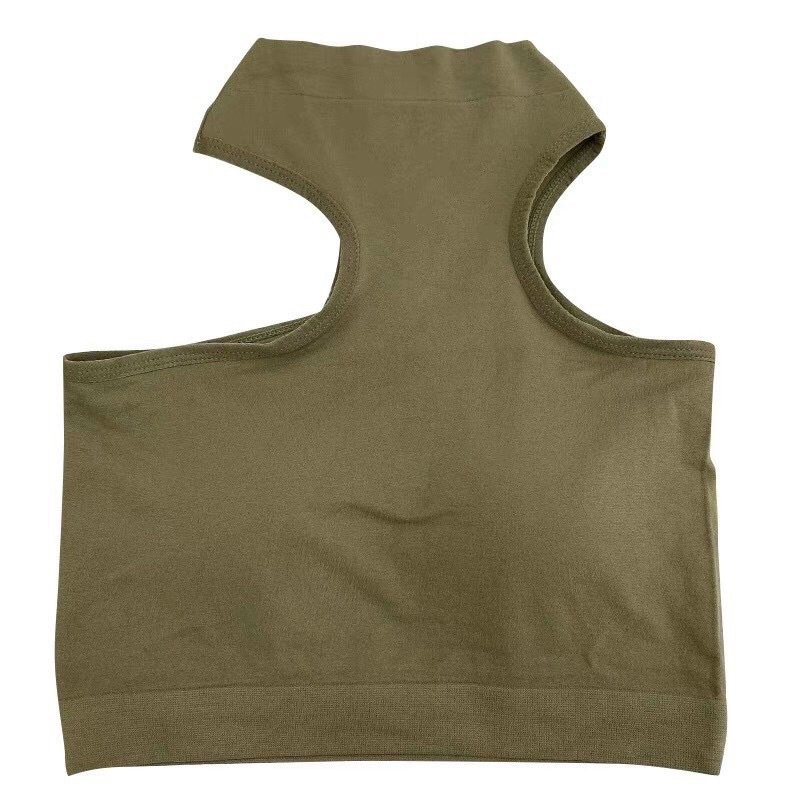 Áo khoét nách ba lỗ sát nách Áo bra croptop có đệm ngực