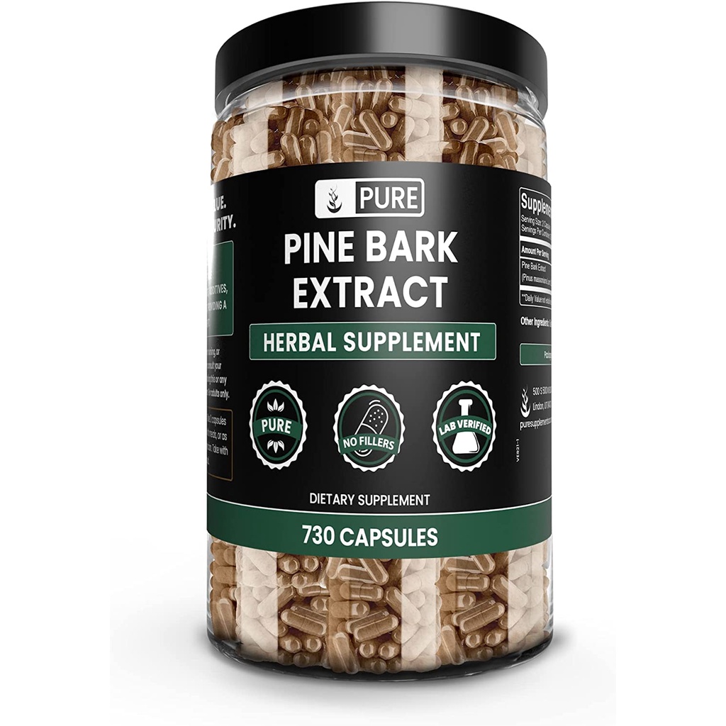 Pycnogenol 650mg 365 Viên - Chiết Xuất Thông Đỏ - Tăng Liên Kết Collagen Elastin - Chống Lão Hóa Toàn Diện - Pine Bark