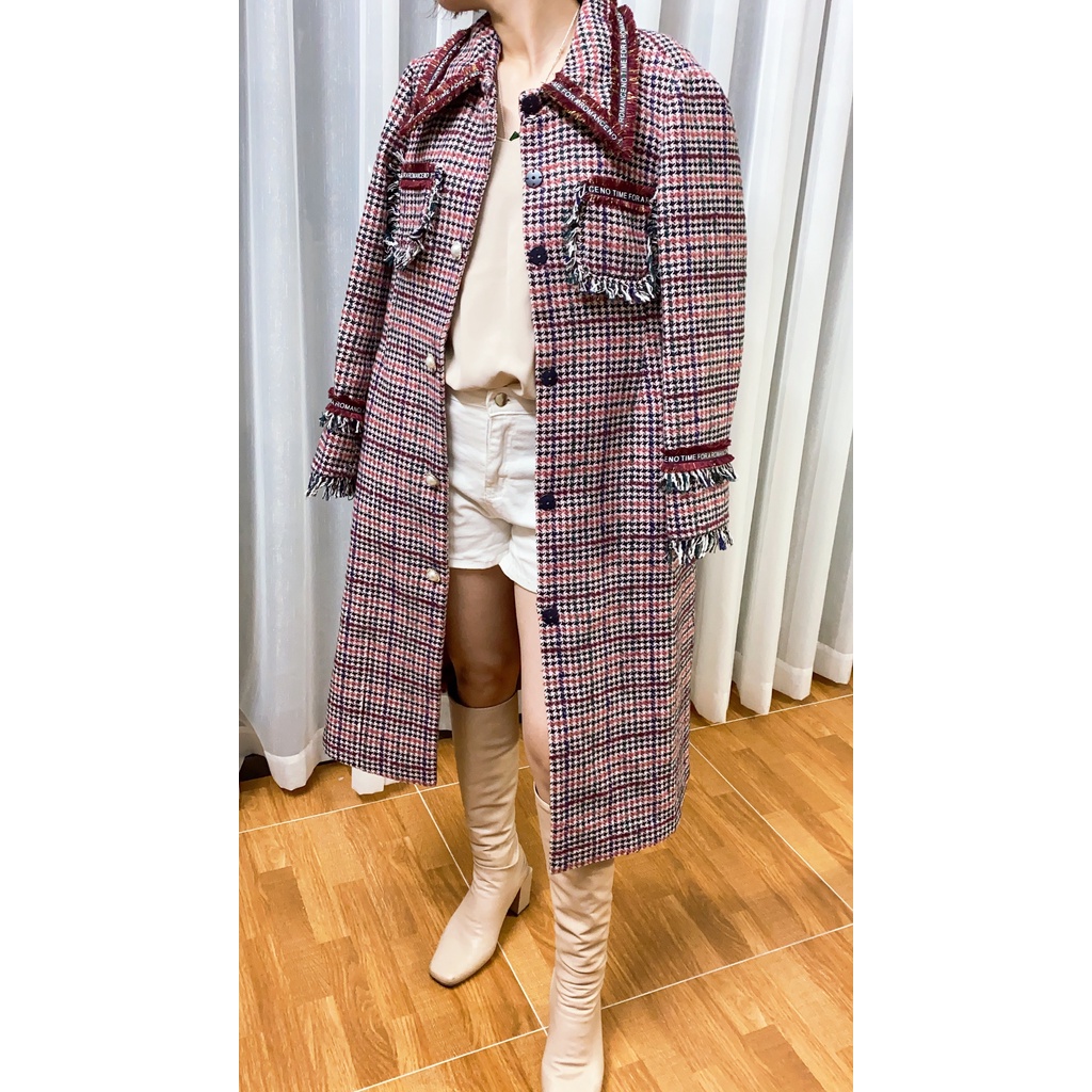 ÁO DẠ TWEED KẺ - HÀNG QCCC