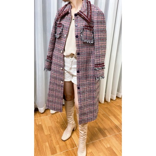 Áo dạ tweed kẻ - hàng qccc