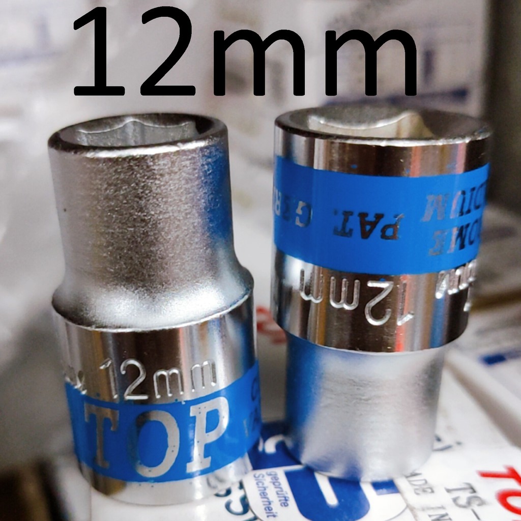 Khẩu / tuýp 12 mm TOP chính hãng, size 1/2 phổ thông, Cty TM&XNK TOP Việt Nam