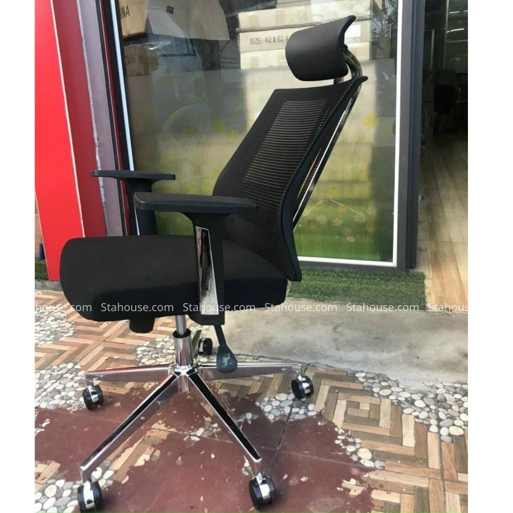 Ghế Công Thái Học Văn Phòng Ngả Lưng Thư Giãn, Nệm Bọc Mút Xốp Cao Cấp Stahouse Official Chair HN GVP J098