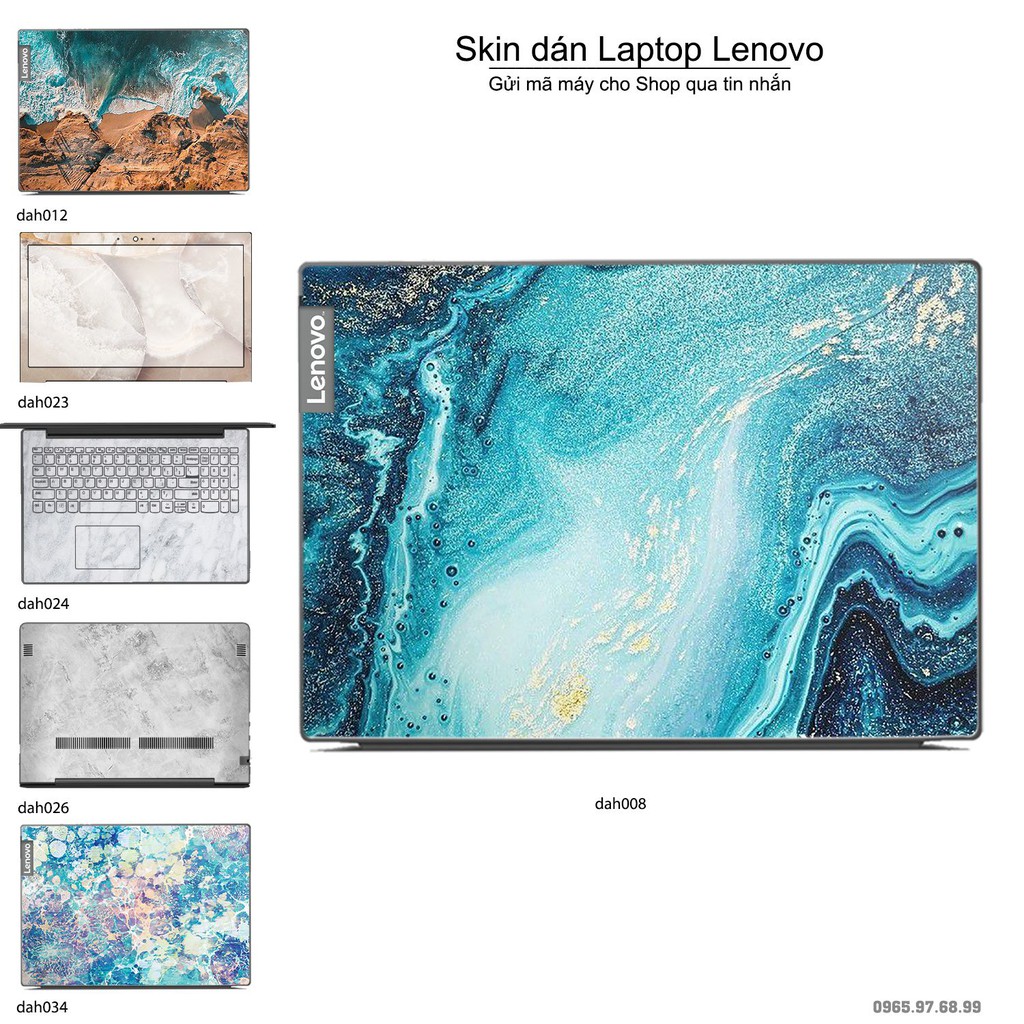 Skin dán Laptop Lenovo in hình vân đá (inbox mã máy cho Shop)