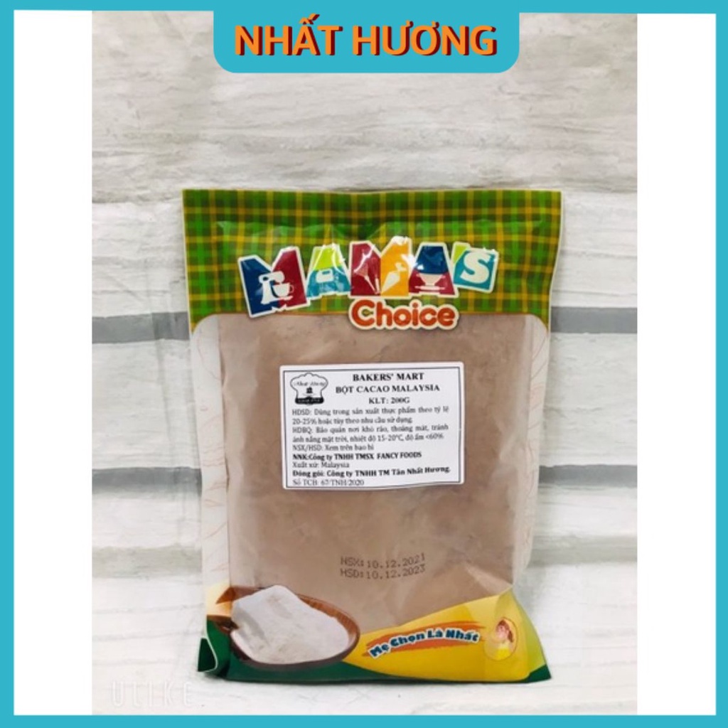 Bột Cacao Malaysia 200gr- Giao Bao Bì Ngẫu Nhiên