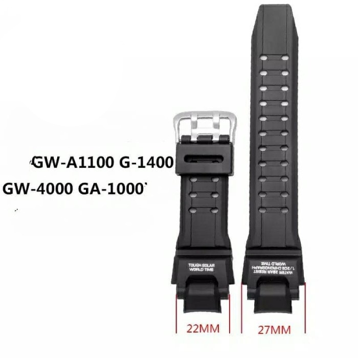 Dây đồng hồ cao su cho Casio G-Shock GA-1000 GW-A1100 GW-A1000 GW-4000 G-1400 GShock GWA1100 GW4000 GA1000