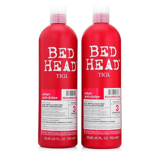 [CHÍNH HÃNG 100%] Dầu Gội Dầu Xả Tigi Màu Đỏ Bed Head 1500ml