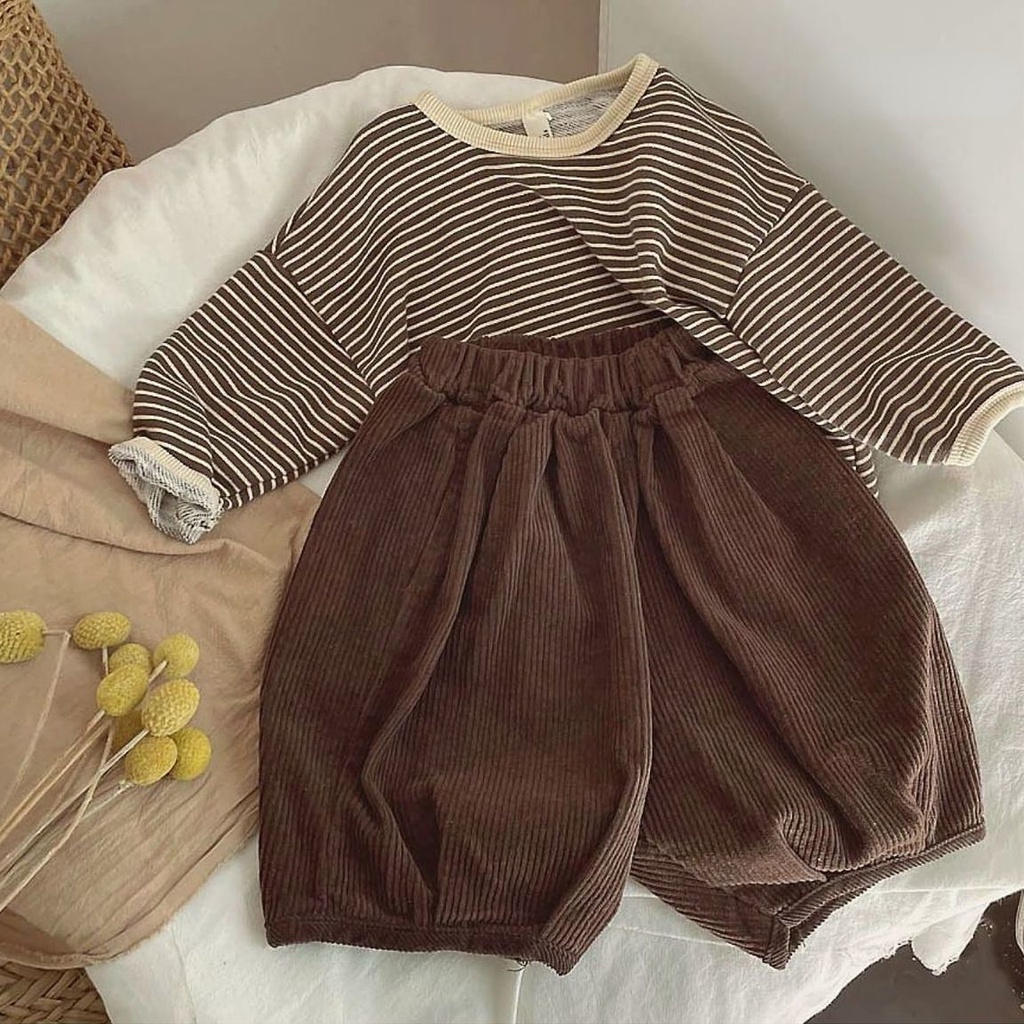 Set Áo Sweater Không Tay + Quần Thiết Kế Mới Thời Trang Mùa Thu Theo Phong Cách Hàn Quốc Cho Bé