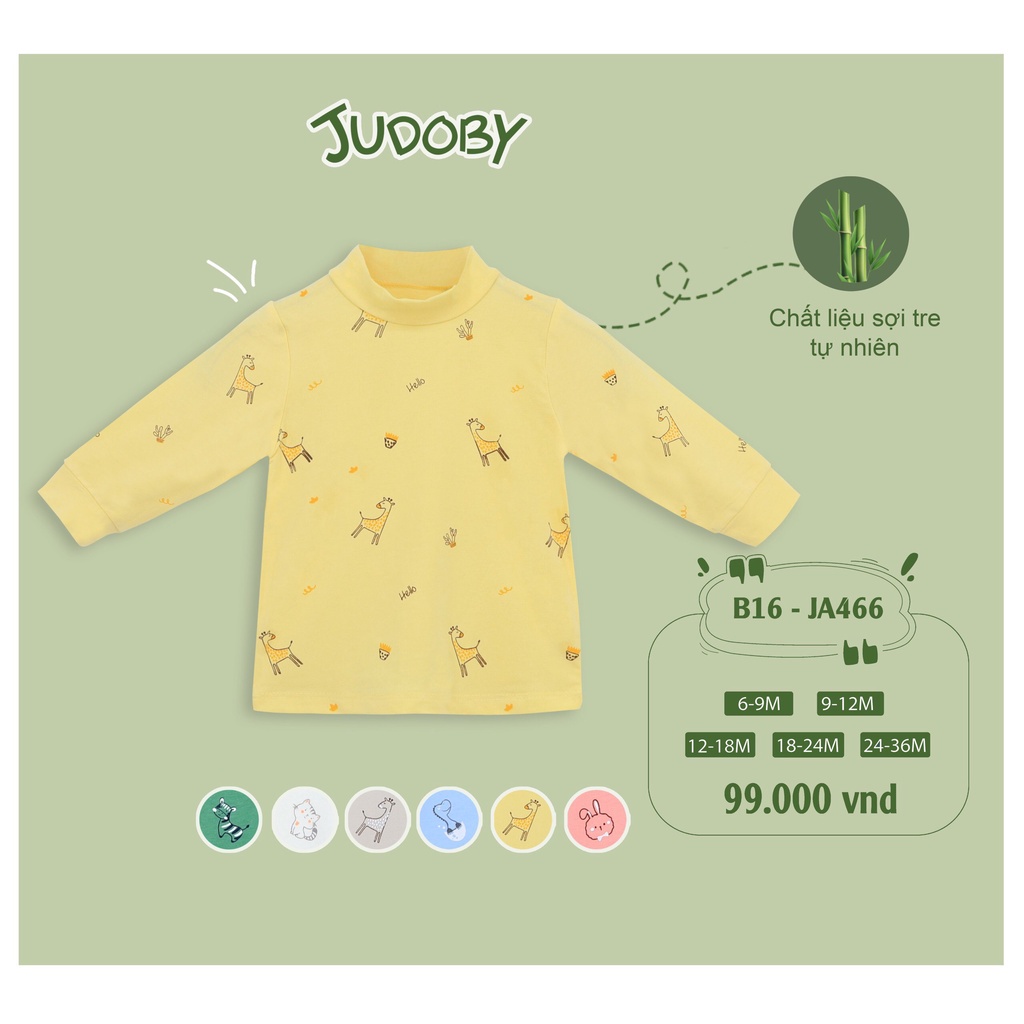 Judoby - Áo giữ nhiệt cổ 3p 9-36 tháng tuổi chất bamboo sợi tre siêu mềm mịn JA466