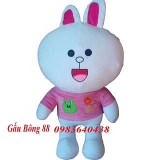 Gấu Bông Thỏ Cony 70 cm Màu trắng áo hồng cực đẹp - Hàng Việt Nam Cao cấp Loại 1