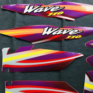 Tem dán WAVE thái mẫu nhỏ ( MÀU ĐỎ )