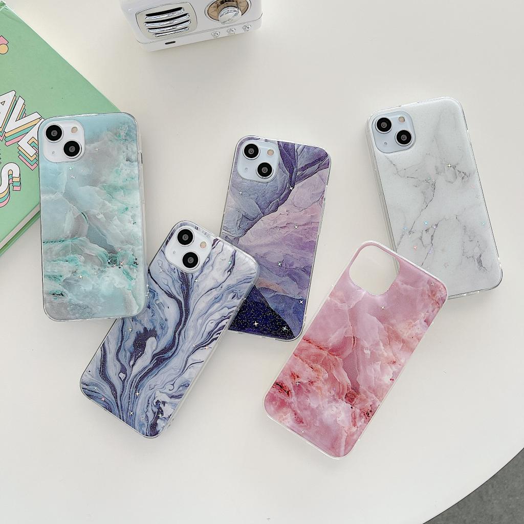 Ốp điện thoại họa tiết vân đá cẩm thạch dành cho iPhone 13 12 11 Pro Max Plus