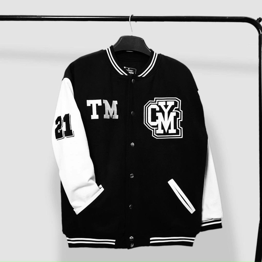 Áo Khoác Dù Nam Nữ Bomber Unisex In Chữ TM GYM Chất Liệu Dù Thoáng Mát
