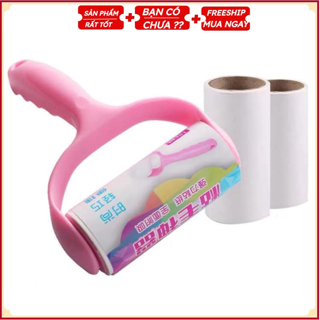 Cây Lăn Bụi Quần Áo Kèm 2 Cuộn Băng Lăn