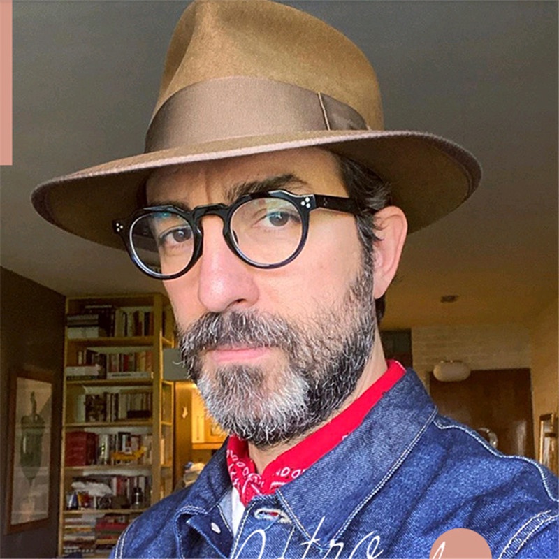 Kính gọng tròn chống tia sáng xanh thời trang retro cho nam nữ