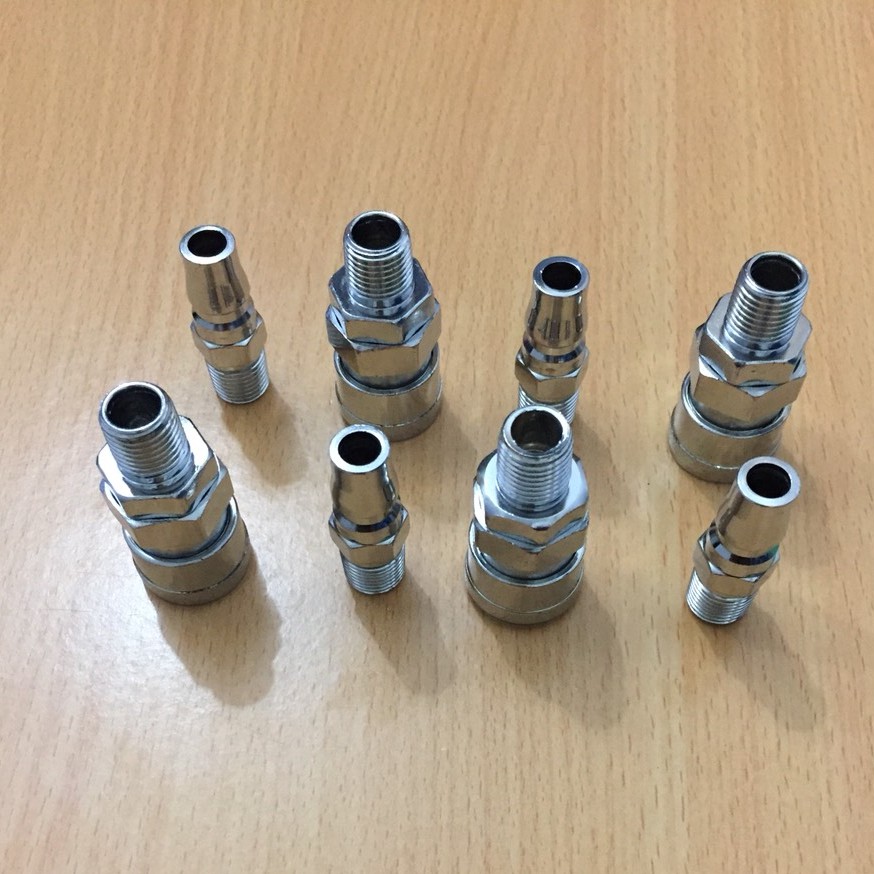 Khớp nối cắm nhanh máy nén khí ren ngoài 13mm, đầu nối hơi lắp máy nén khí