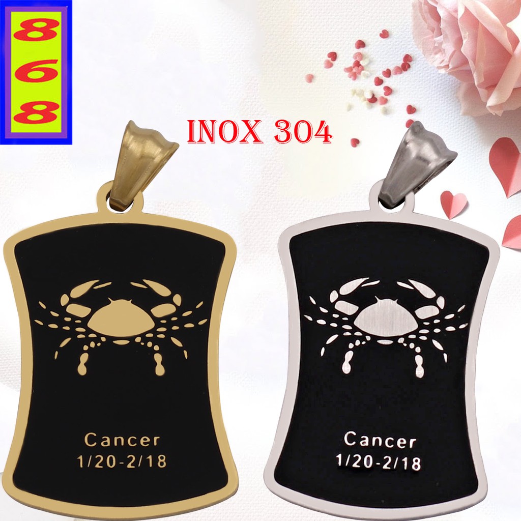 Mặt dây chuyền Cung Cự Giải inox MCCGV - Chòm sao biểu tượng cho sự dịu dàng, chu đáo - Không bay màu, không gỉ sét