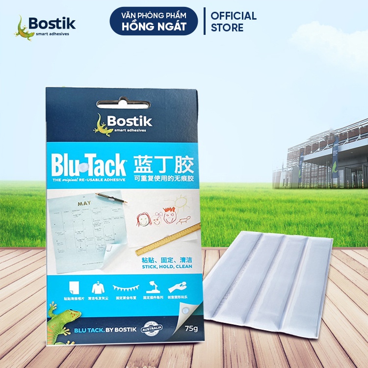 Blutack dán poster 75g, đất sét dính blutack đồ dùng học tập giáo cụ dạy học tiếng anh bao bì mới BK05