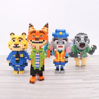 Bộ Đồ Chơi Lắp Ráp Mô Hình Mini Judy Hopps Nick Fox 20000