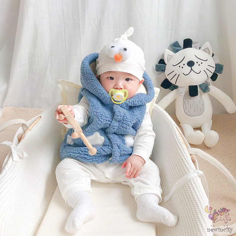 Áo Khoác Lông Cừu Phối Nhung Giữ Ấm Phong Cách Hàn Quốc Xinh Xắn Cho Bé Gái