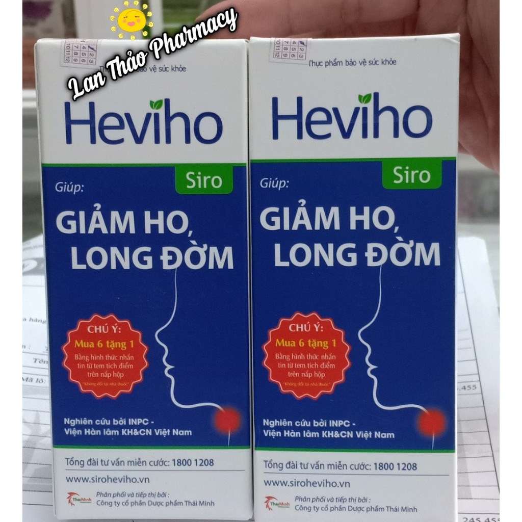Siro Heviho 100ML Hỗ Trợ Giảm Ho Đau Rát Họng Long Đờm Cho Bé
