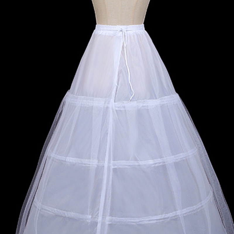 Đầm Cưới 4 Vòng Dáng Dài Chống Trượt Thiết Kế Xinh Xắn Cho Cô Dâu