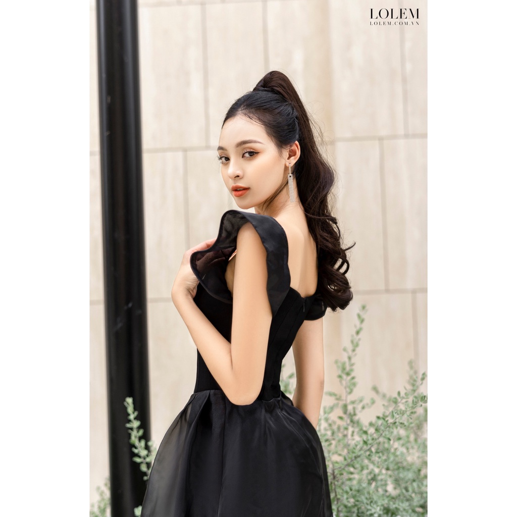Đầm xòe dự tiệc LOLEM DX352 cánh tiên vải organza không nhăn
