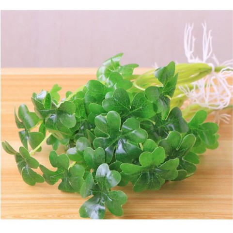 Cỏ bốn lá may mắn - Cây cỏ giả cỏ nhân tạo Trang trí nhà - cỏ may mắn 4 lá