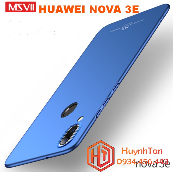 Ốp lưng Huawei Nova 3E nhựa full cạnh chính hãng MSVII