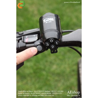 còi xe đạp kiêm báo động chống trộm xe đạp khóa mật mã SD-603