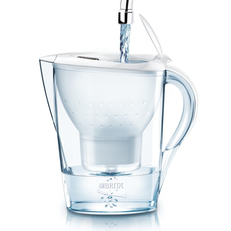 Bình lọc nước BRITA Marella Cool White - 2,4L (có sẵn 1 lõi lọc Maxtra Plus)