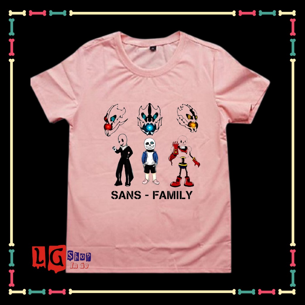 Áo Sans Family nhân vật chính hot Game Sans Undertale cho bé trai bé gái đủ size áo từ 10kg đến 90kg