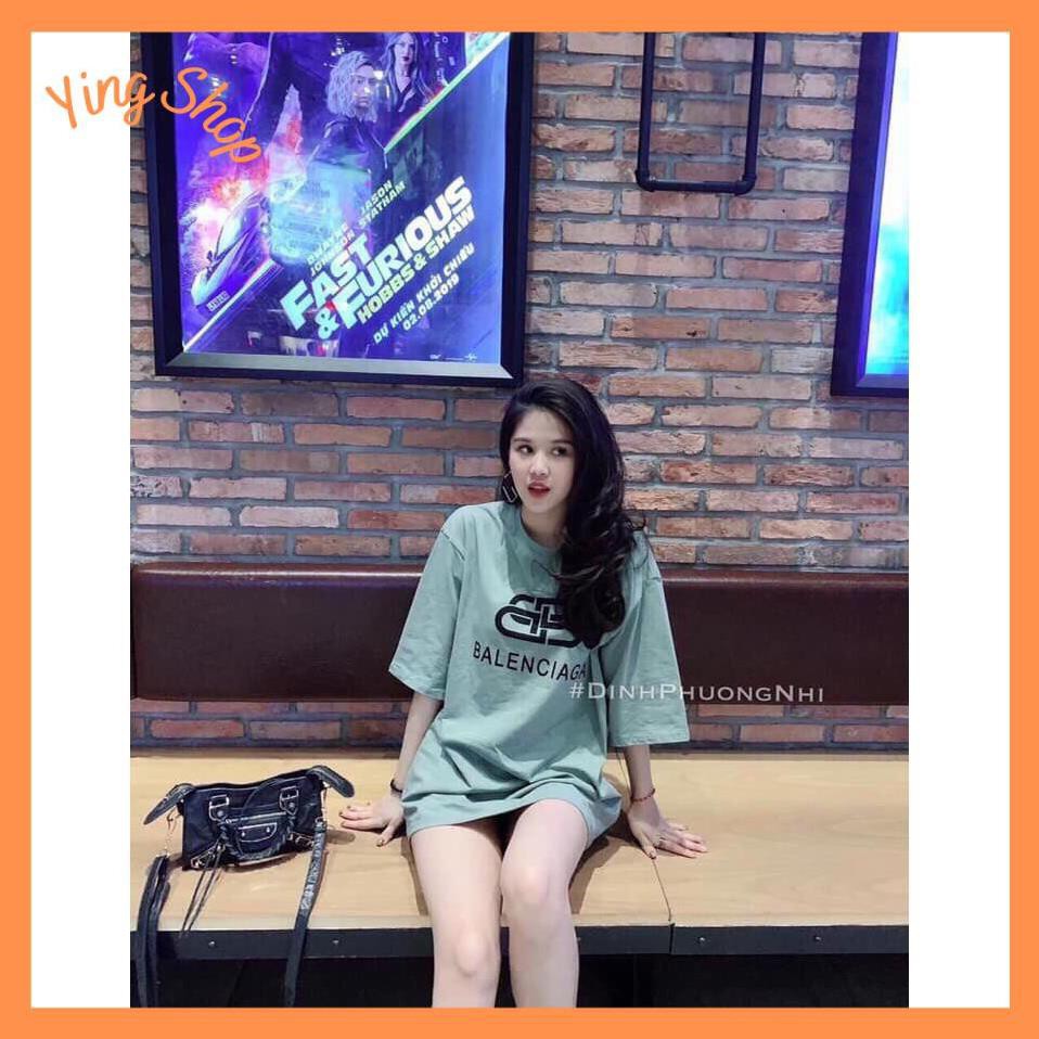 Áo thun nữ giấu quần form rộng - Áo phông nữ hotgirl xanh non - cam và đen, tím than,..12 màu Balenciagaa | BigBuy360 - bigbuy360.vn