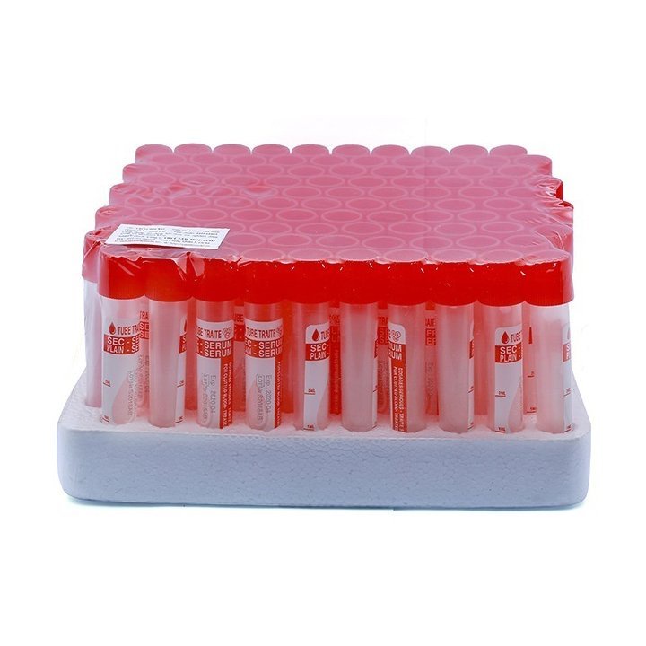 Ống nghiệm đông máu hạt Serum Hồng Thiện Mỹ đế mút 100 ống