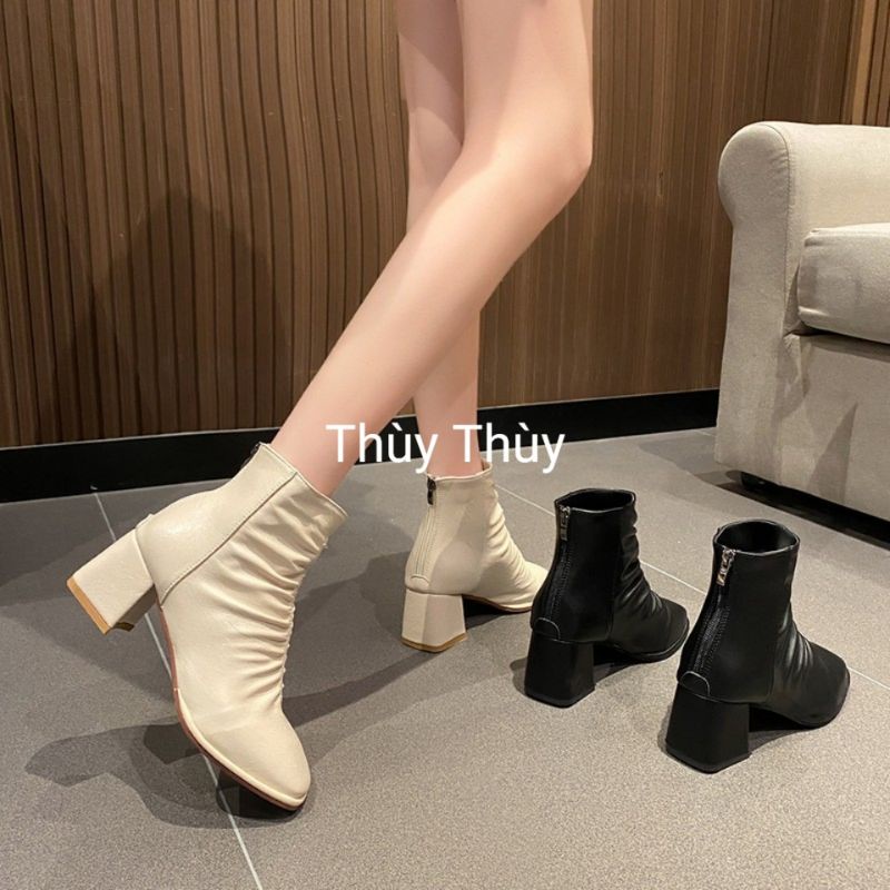 Bốt cổ nhăn siêu sang chảnh hàng loại đẹp | BigBuy360 - bigbuy360.vn