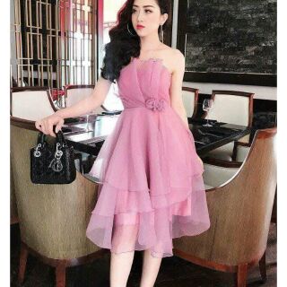 Đầm công chúa cúp ngực dự tiệc ảnh thật