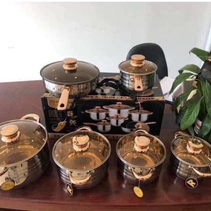 Bộ nồi ANGELBERG 6 món 12 chi tiết nhập khẩu từ Đức chính hãng tommy.shop6