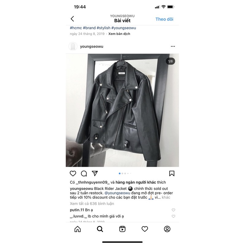 Leather Jacket brand Youngseowu