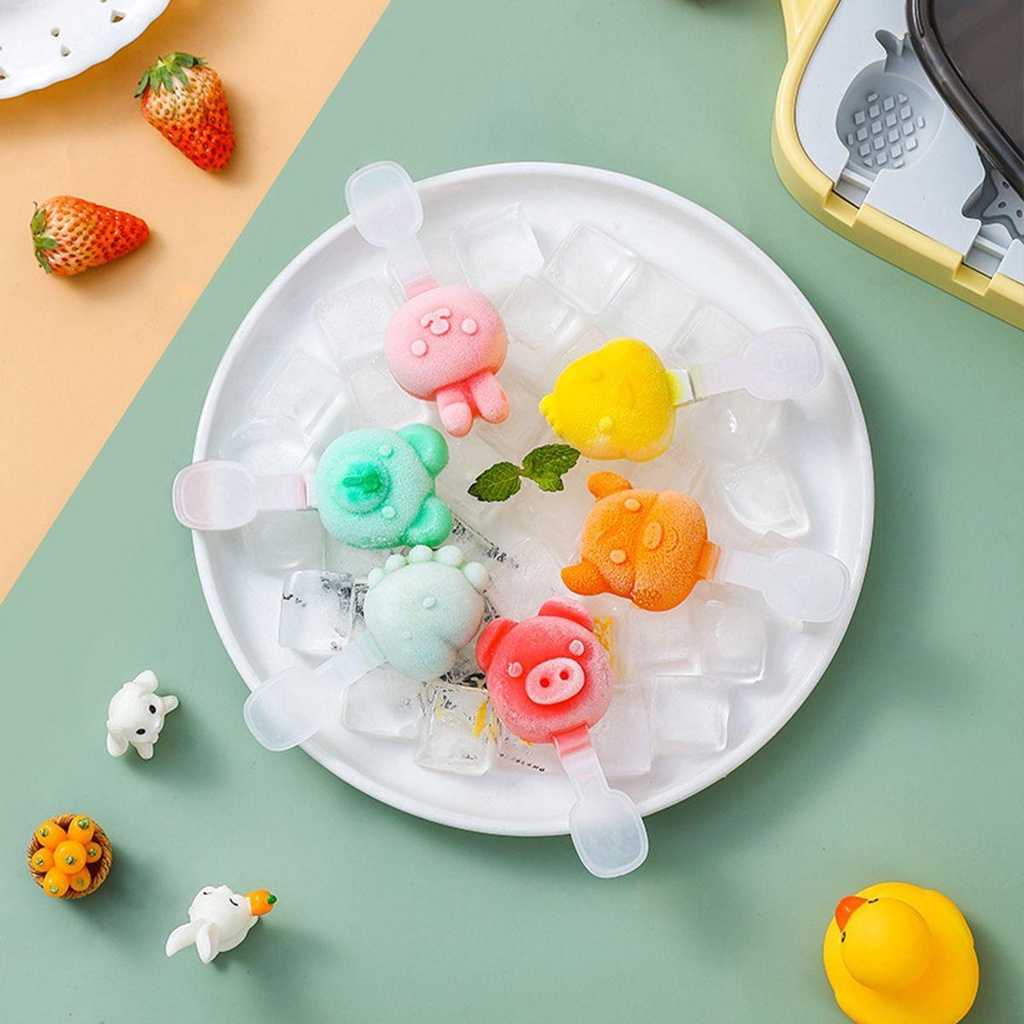 Khuôn Làm Kem Que Bằng Silicone DIY Có Thể Tái Sử Dụng