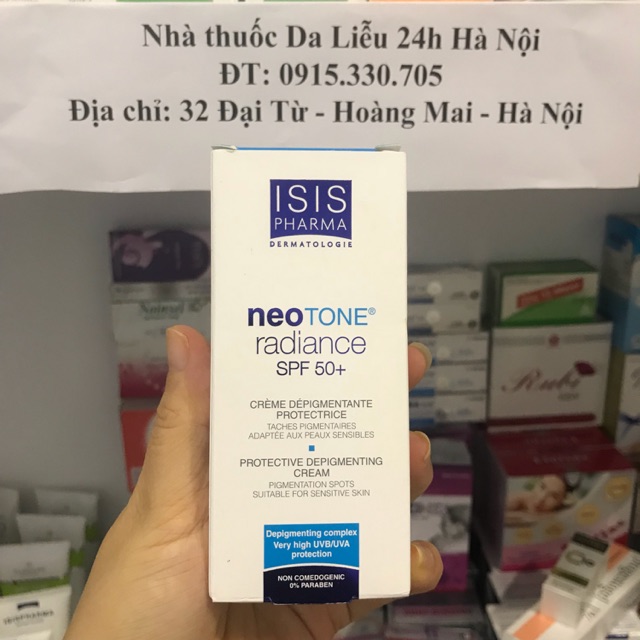 Kem dưỡng trắng da, kết hợp với chống nắng Isis Neotone Radiance SPF50+