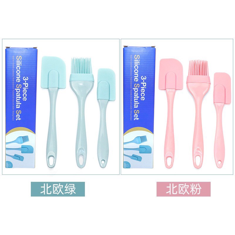 Bộ 3 cọ quét dầu phới trộn bột bằng silicon - dụng cụ làm bánh chịu nhiệt