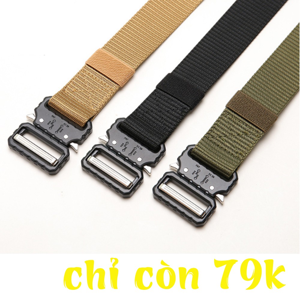 Thắt lưng nam vải dù , đầu khóa kim loại màu đen điểm nhấn độc đáo ,nhiều màu dài 120cm, mang phong cách trẻ.