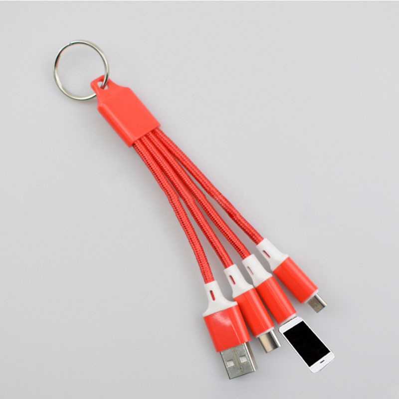 Dây cáp sạc 3 trong 1 SUNTAIHO đầu USB sang Micro/type c/ios 2.4A 10CM