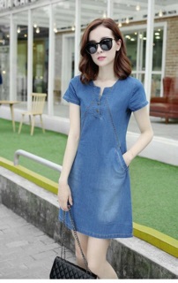 Đầm Jean Suông(có size XXL)