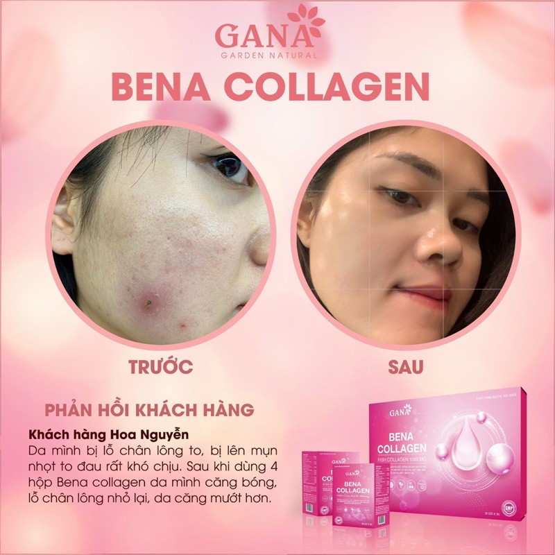 [FREESHIP] (Hàng chính hãng) Bena collagen hộp 15 gói - giúp chống lại quá trình lão hoá, giá da trắng- căng bóng