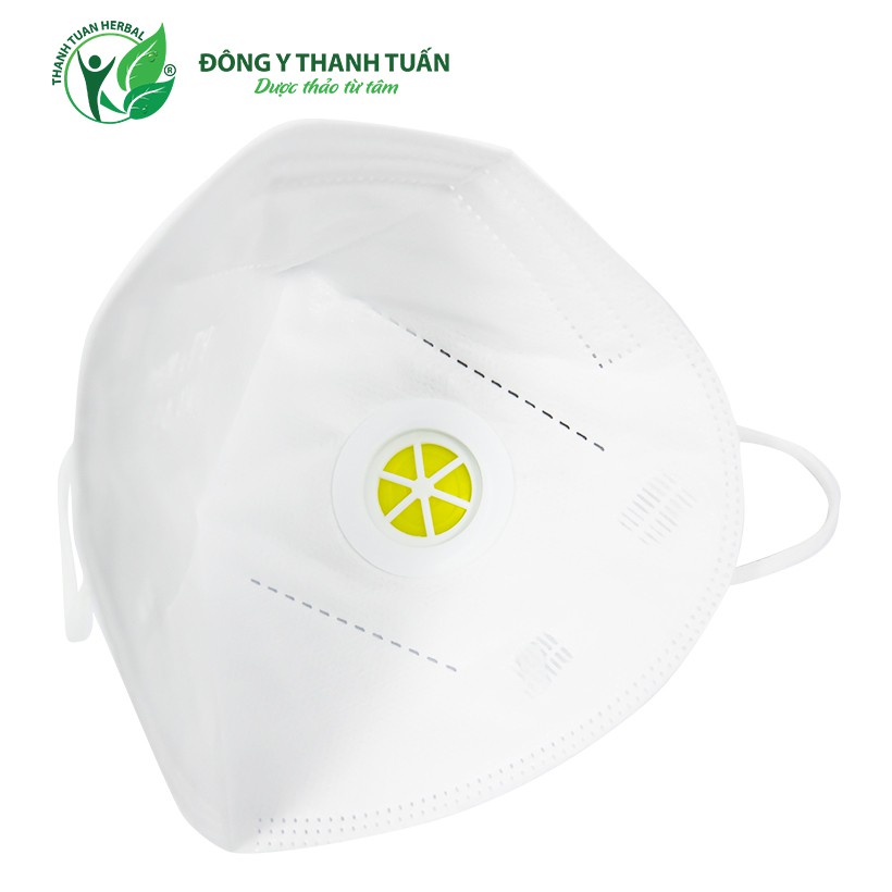 Khẩu trang VNN95 có van thở, kháng khuẩn, chống bụi siêu mịn PM2.5, màu trắng, chứng nhận CE, FDA