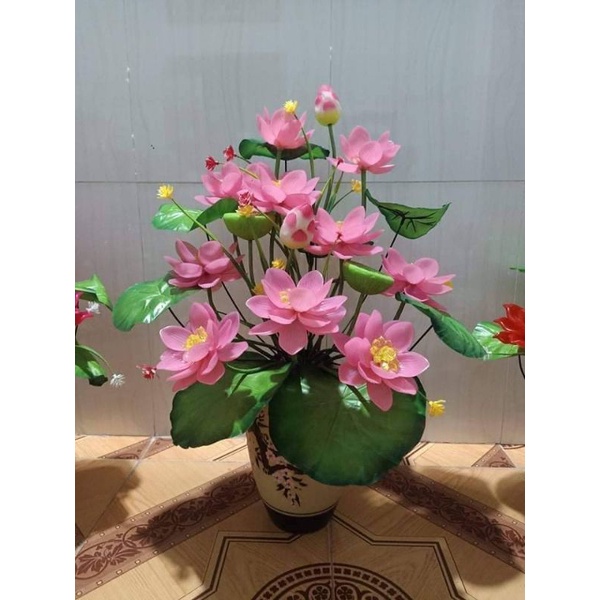 Set nguyên liệu làm hoa sen pha lê không gồm bình